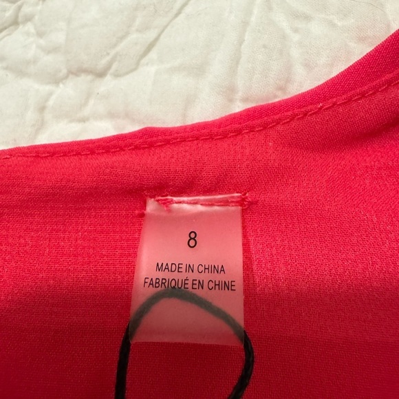 NWT Tahari Fuchsia Pink Sheath style Dress. Size 8. Midi - Picture 6 of 14